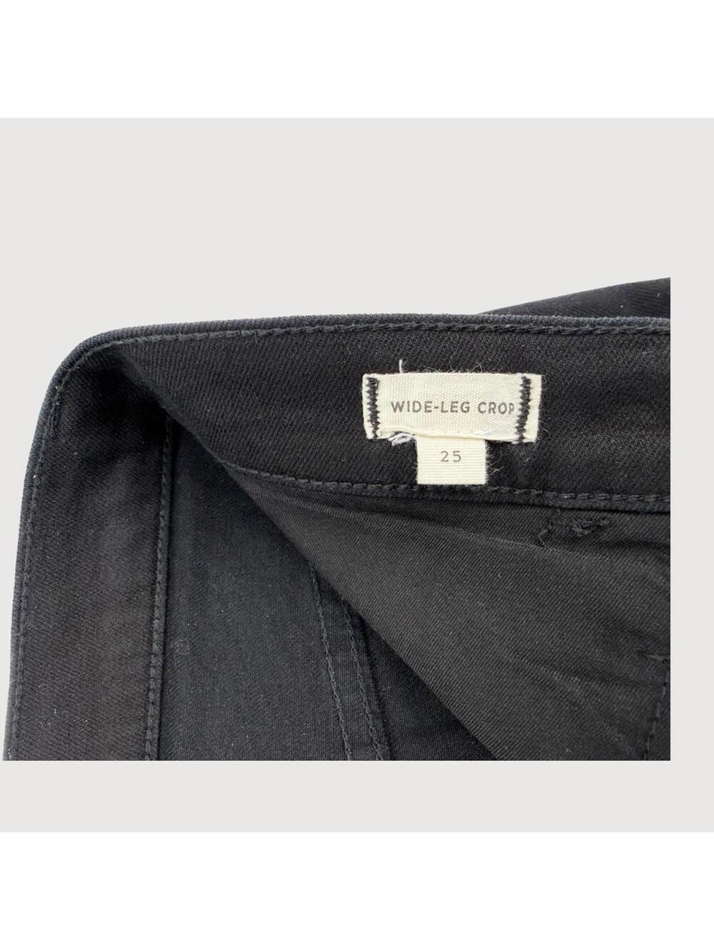 Madewell Black Wide-Leg Cropped Jeans - Picture 4 of 11